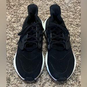 adidas Boosts Black and White Athletic Shoes